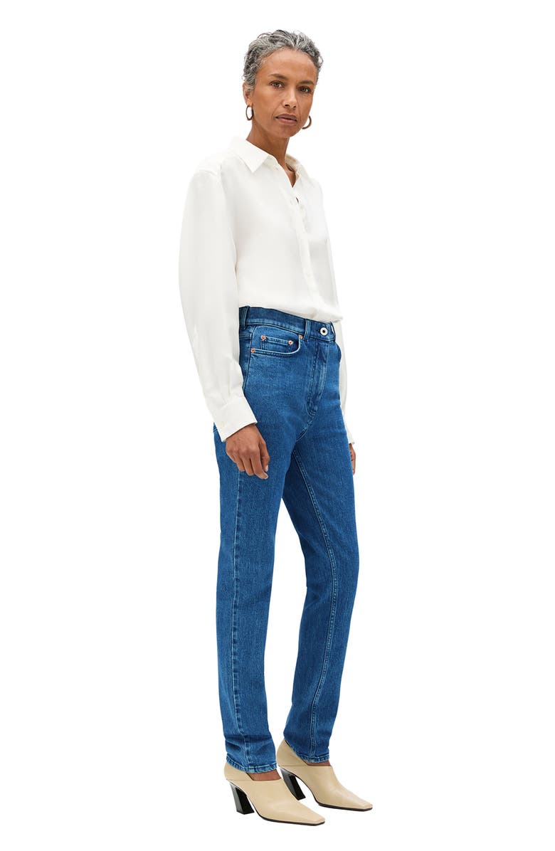 Another Tomorrow Slim Denim Pant, Alternate, color, Rinsed