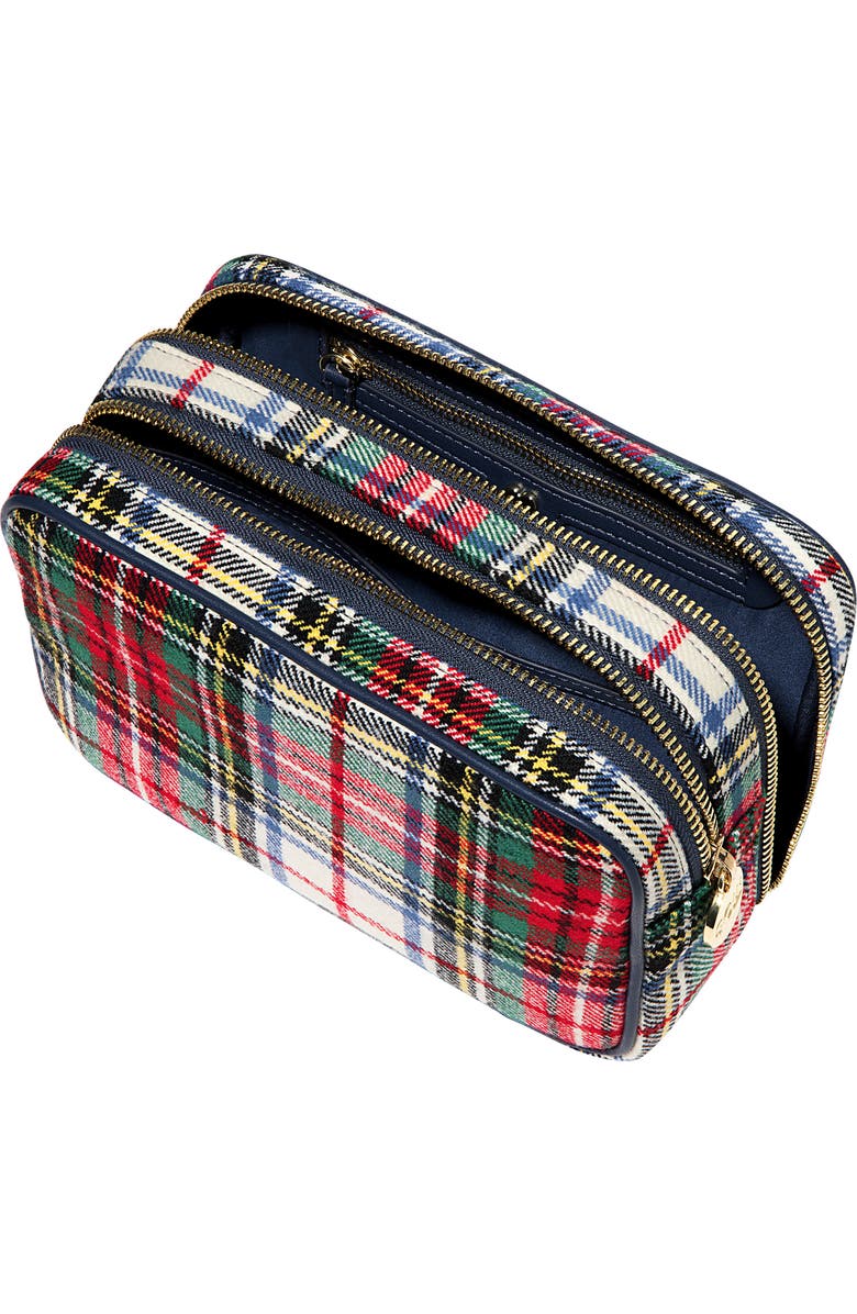 Stoney Clover Lane Double Zip Plaid Pouch, Alternate, color, Plaid