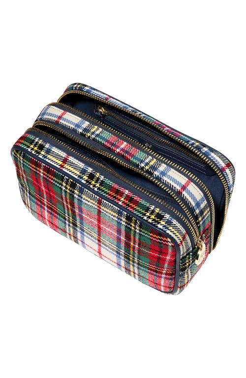 STONEY CLOVER LANE STONEY CLOVER LANE DOUBLE ZIP PLAID POUCH