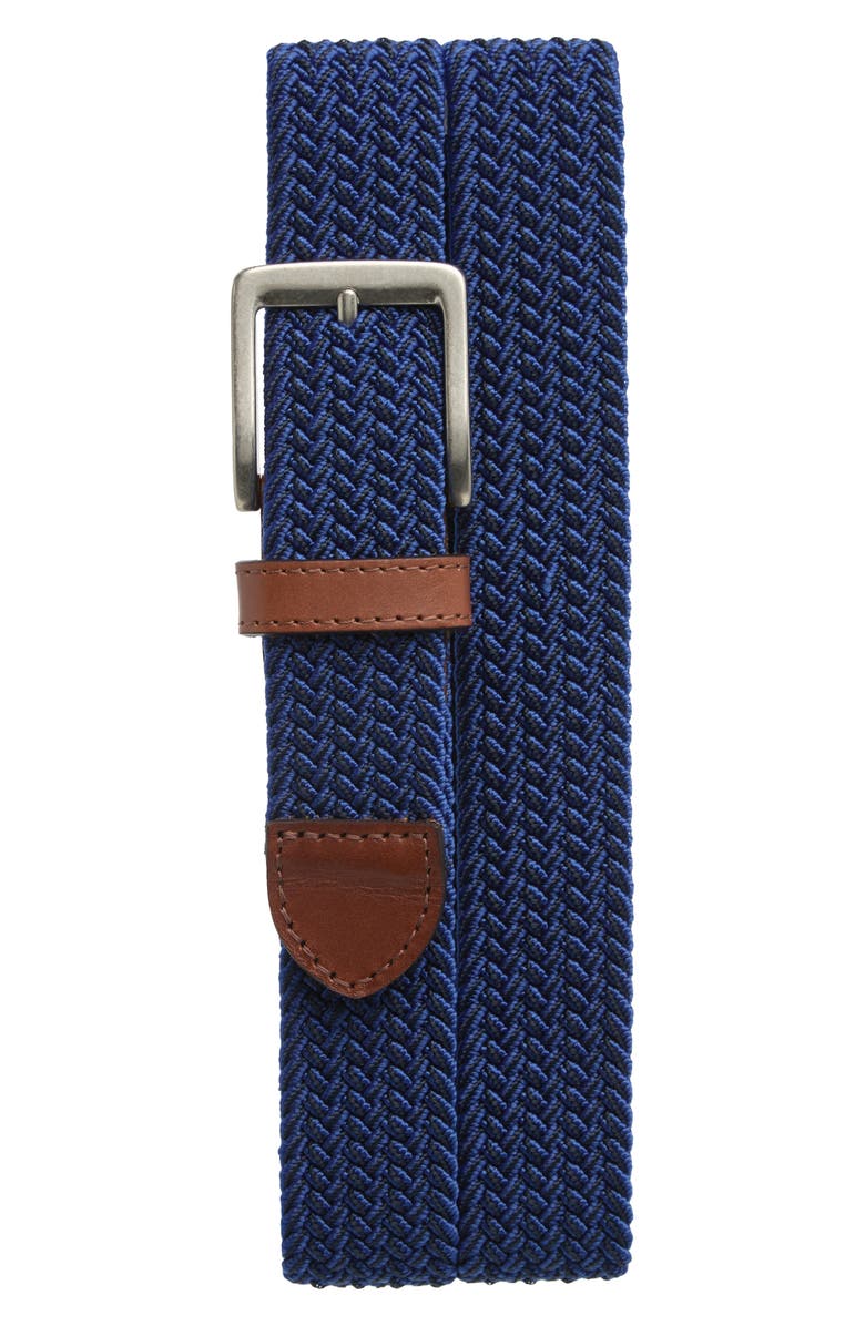 Tommy Bahama Two-Tone Web Belt, Main, color, Navy