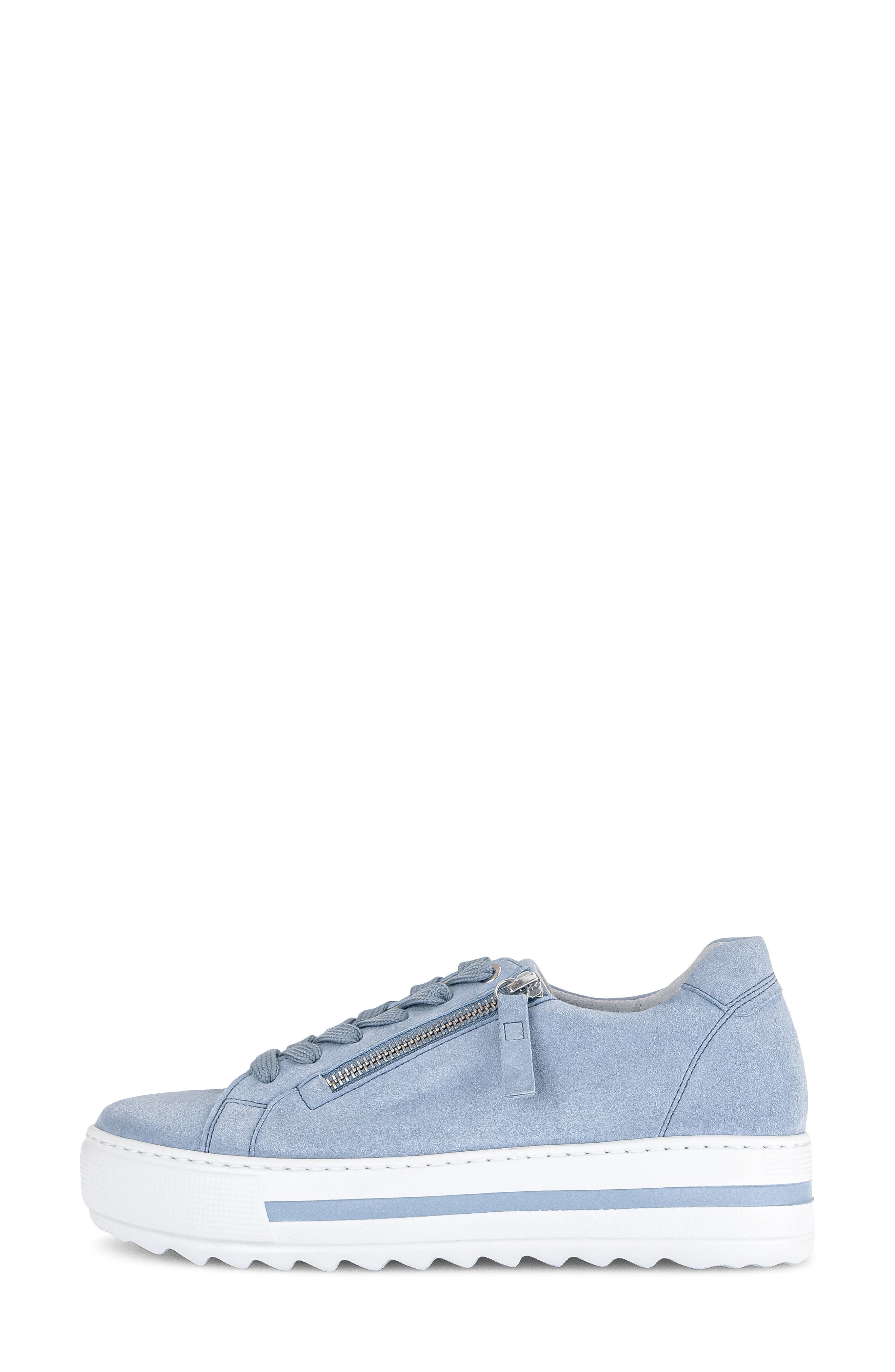 Gabor Low Top Platform Sneaker, Alternate, color, Azur
