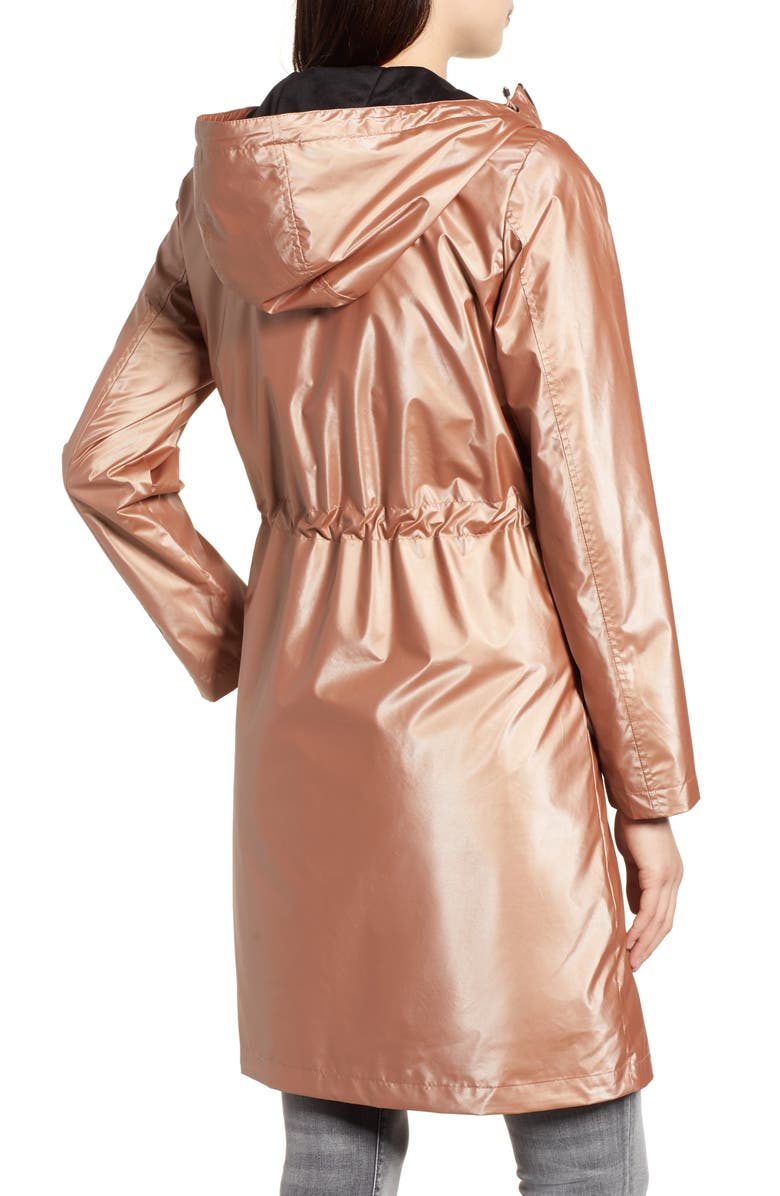 Bernardo Metallic Rain Jacket, Alternate, color, 