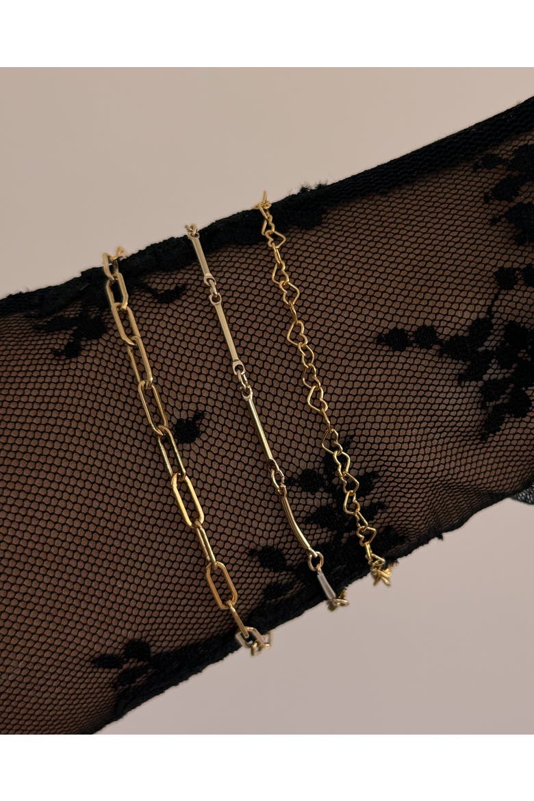 Heartstring Bracelet, Alternate, color, Gold