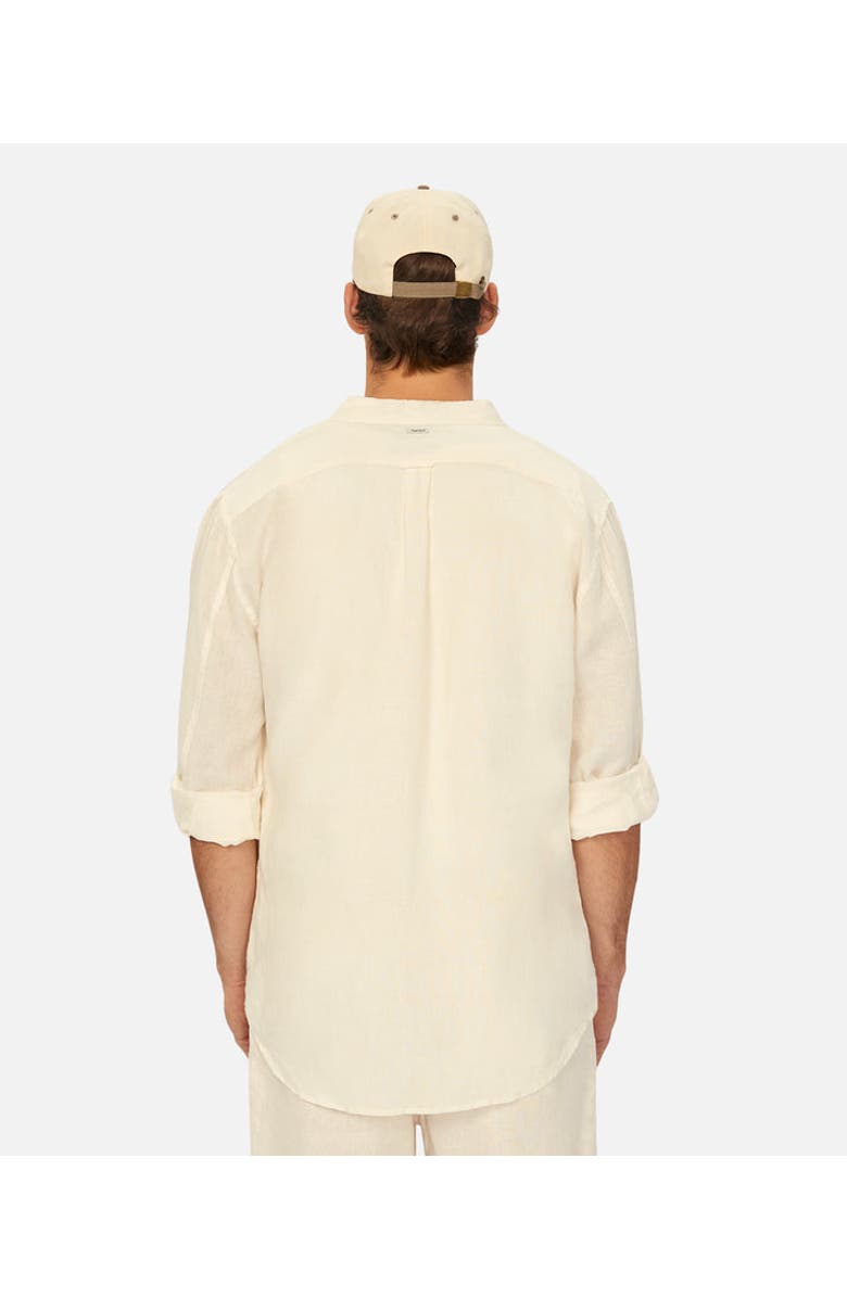 Industrie Australia The Tennyson Linen Blend Long Sleeve Shirt, Alternate, color, New Cream Yd