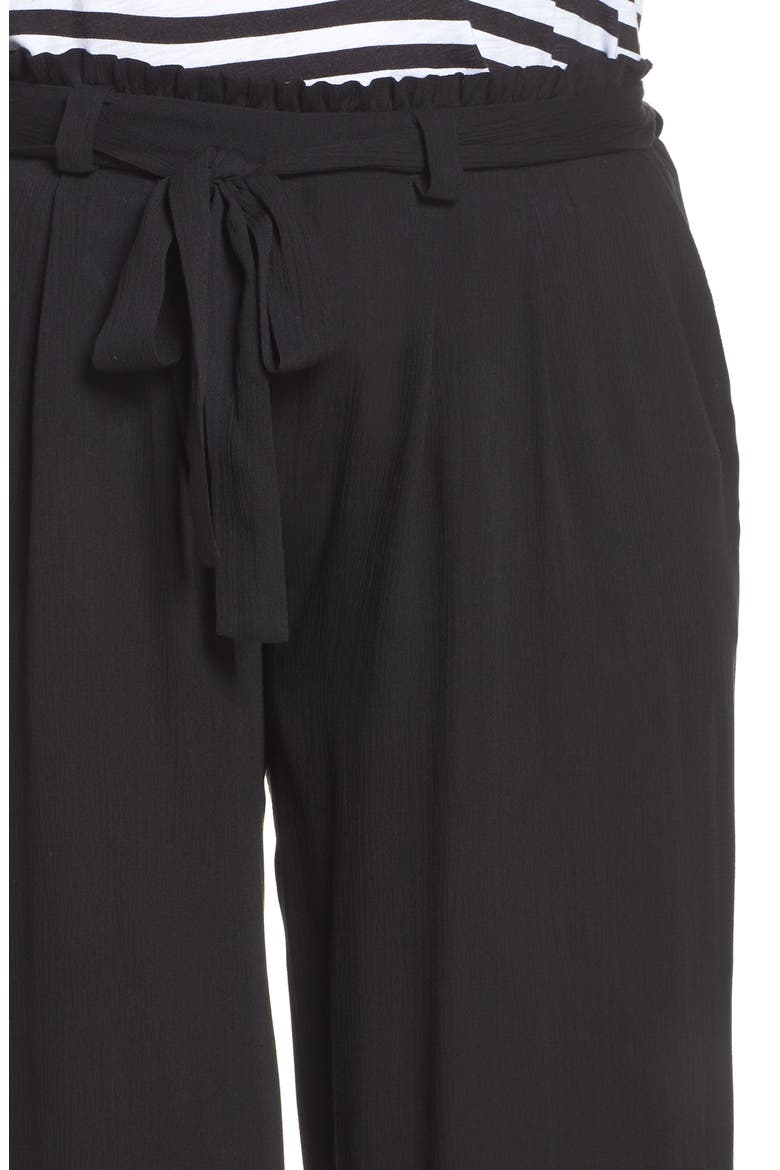 Gibson x Hi Sugarplum! Sedona Wide Leg Ankle Pants (Nordstrom Exclusive), Alternate, color, BLACK