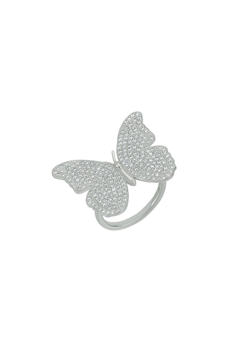 Icon Diamond Pavé Butterfly Ring (Nordstrom Exclusive), Main, color, 18K WHITE GOLD