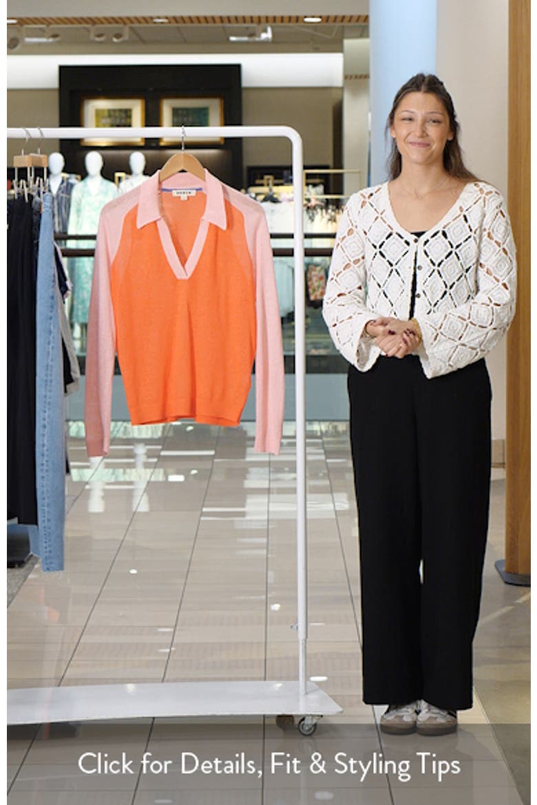 Agnes Colorblock Johnny Collar Sweater video