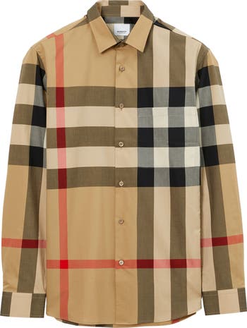 Burberry Summerton Heritage Check Cotton Button-Up Shirt
