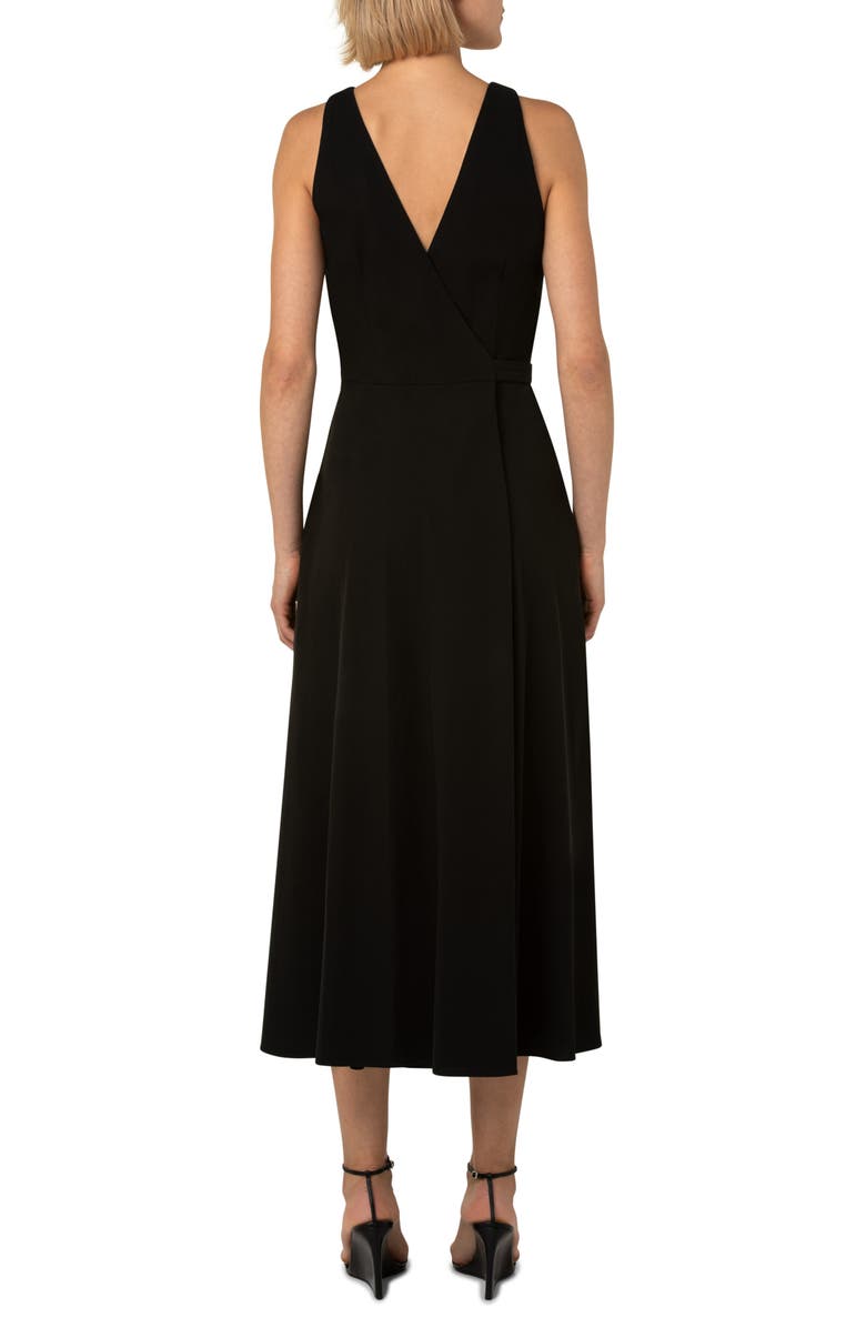 Akris punto V-Neck Cotton Blend Wrap Dress, Alternate, color, 