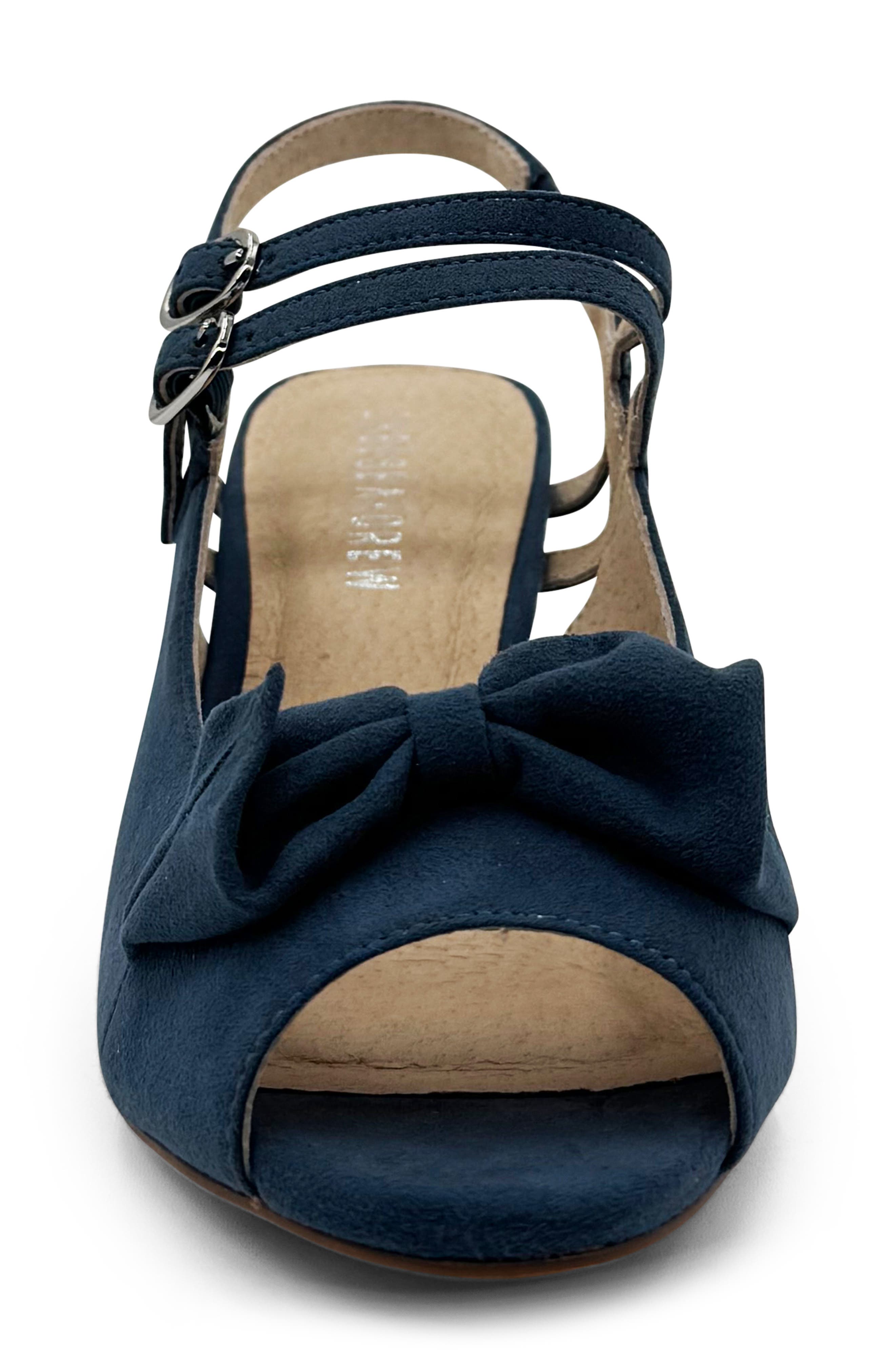 CHELSEA CREW Lady Slingback Peep Toe Pump, Alternate, color, Blue Micro