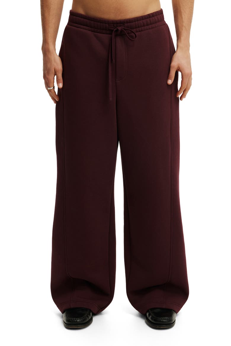 Men's Super Baggy Track Pant, Main, color, Winter Fig Panelled