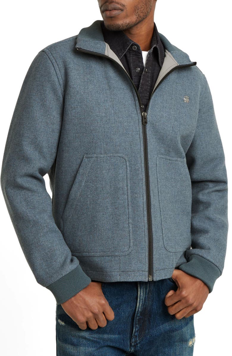 G-STAR Recycled Wool Blend Utility Jacket, Main, color, Axis