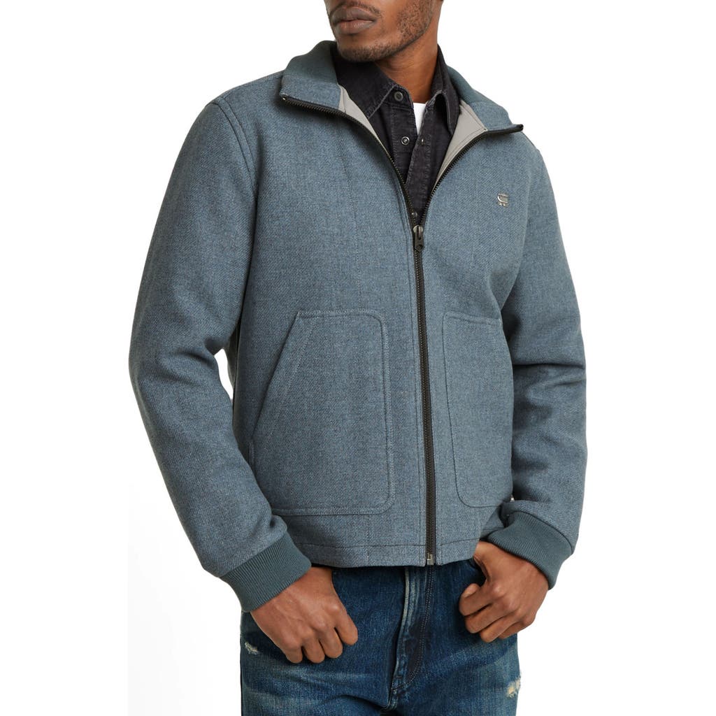 G-star Recycled Wool Blend Utility Jacket In Axis