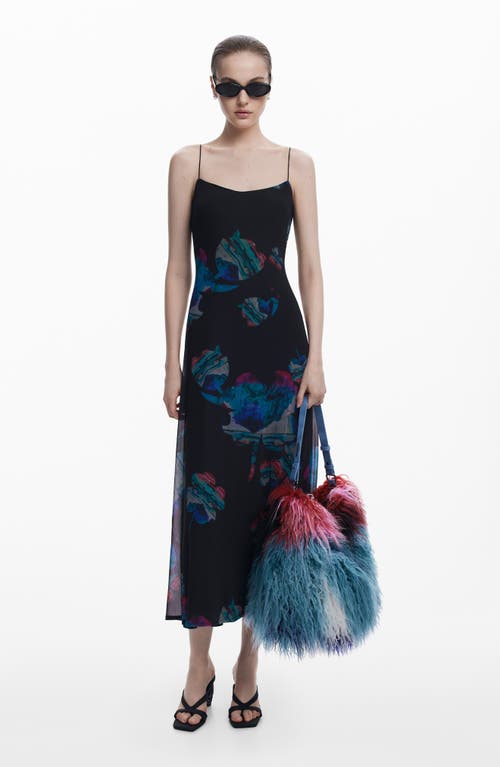 Desigual Fluffy Tote Bag In Blue