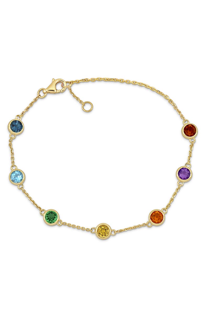 Julianna B. Gemstone By The Yard Bracelet 14k, Main, color, Yellow Gold