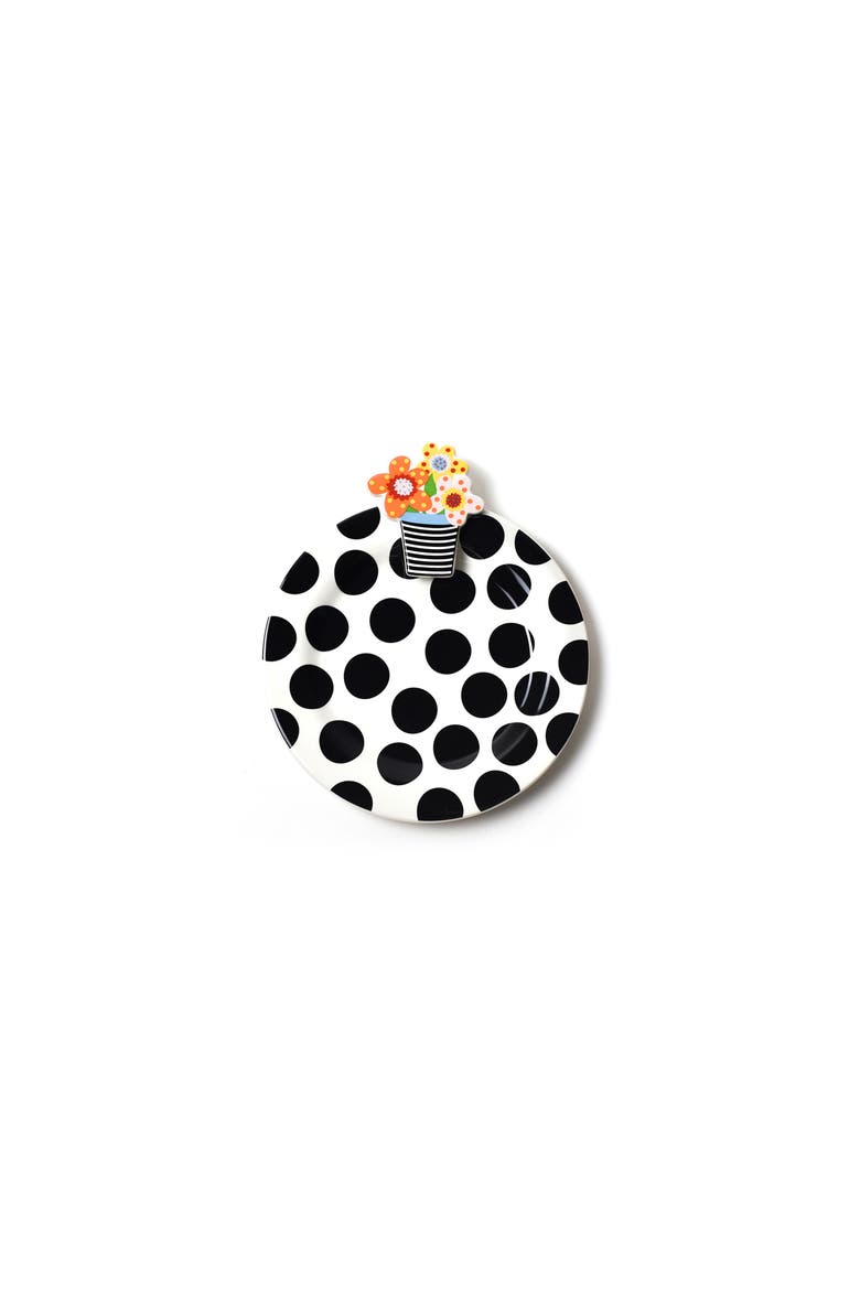 Flowers Embellishment Plate, Main, color, Black