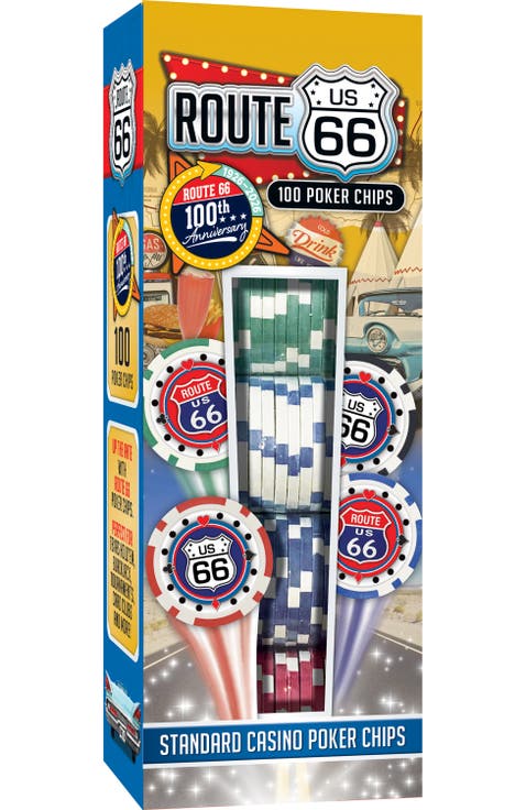 Route 66 100 Piece Poker Chips