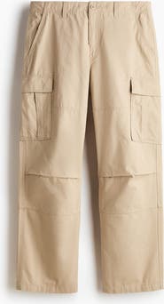H&M Relaxed Fit Cotton Cargo Trousers