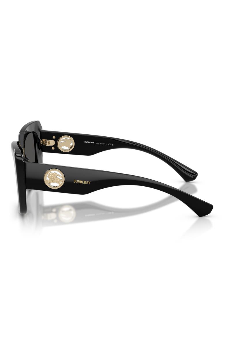 51mm Cat Eye Sunglasses, Alternate, color, BLACK / DARK GREY