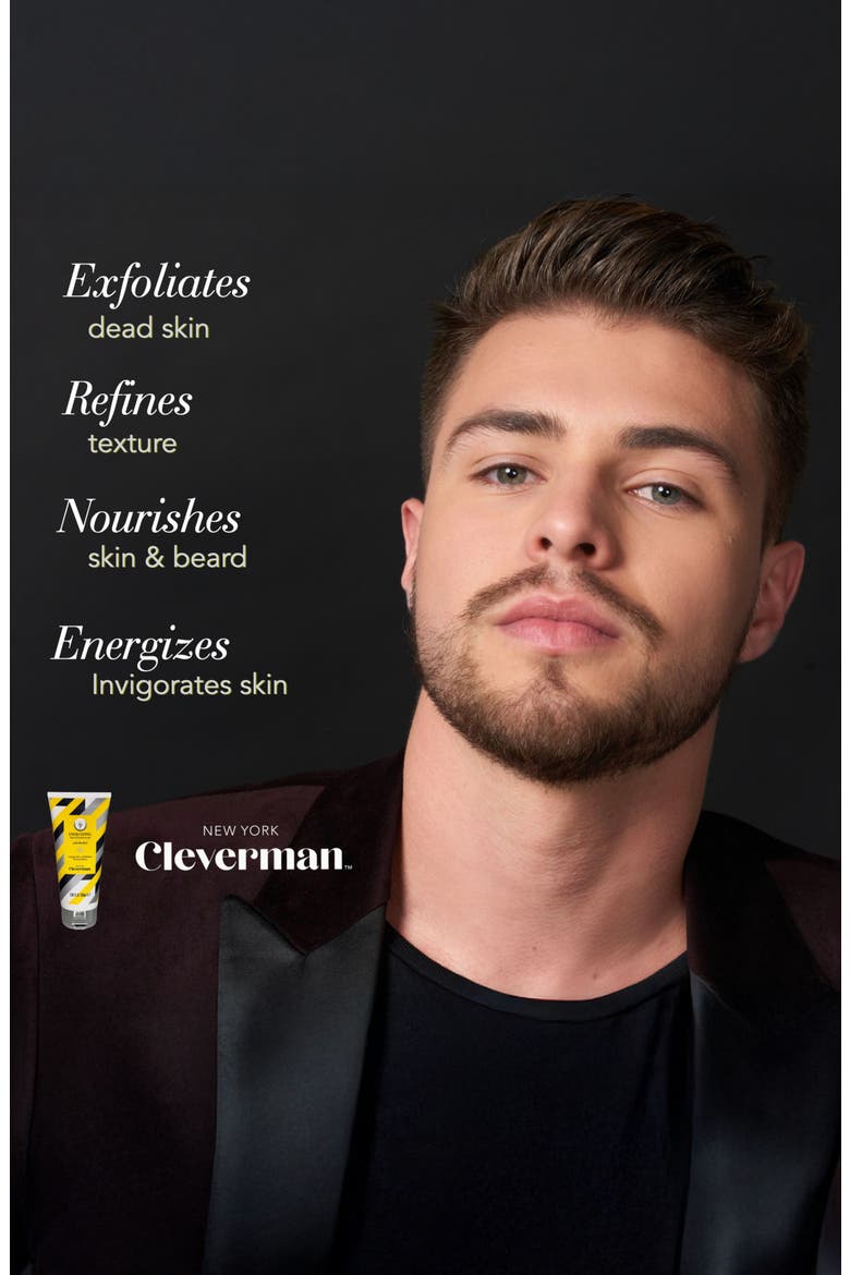 Men's Energizing & Sensitive Face & Beard Scrub Set and Free Silicone Face Scrubber, Alternate, color, n/a