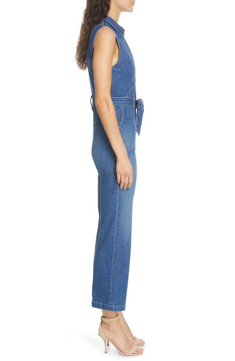Alice + Olivia Jeans Gorgeous Denim Jumpsuit, Alternate, color,