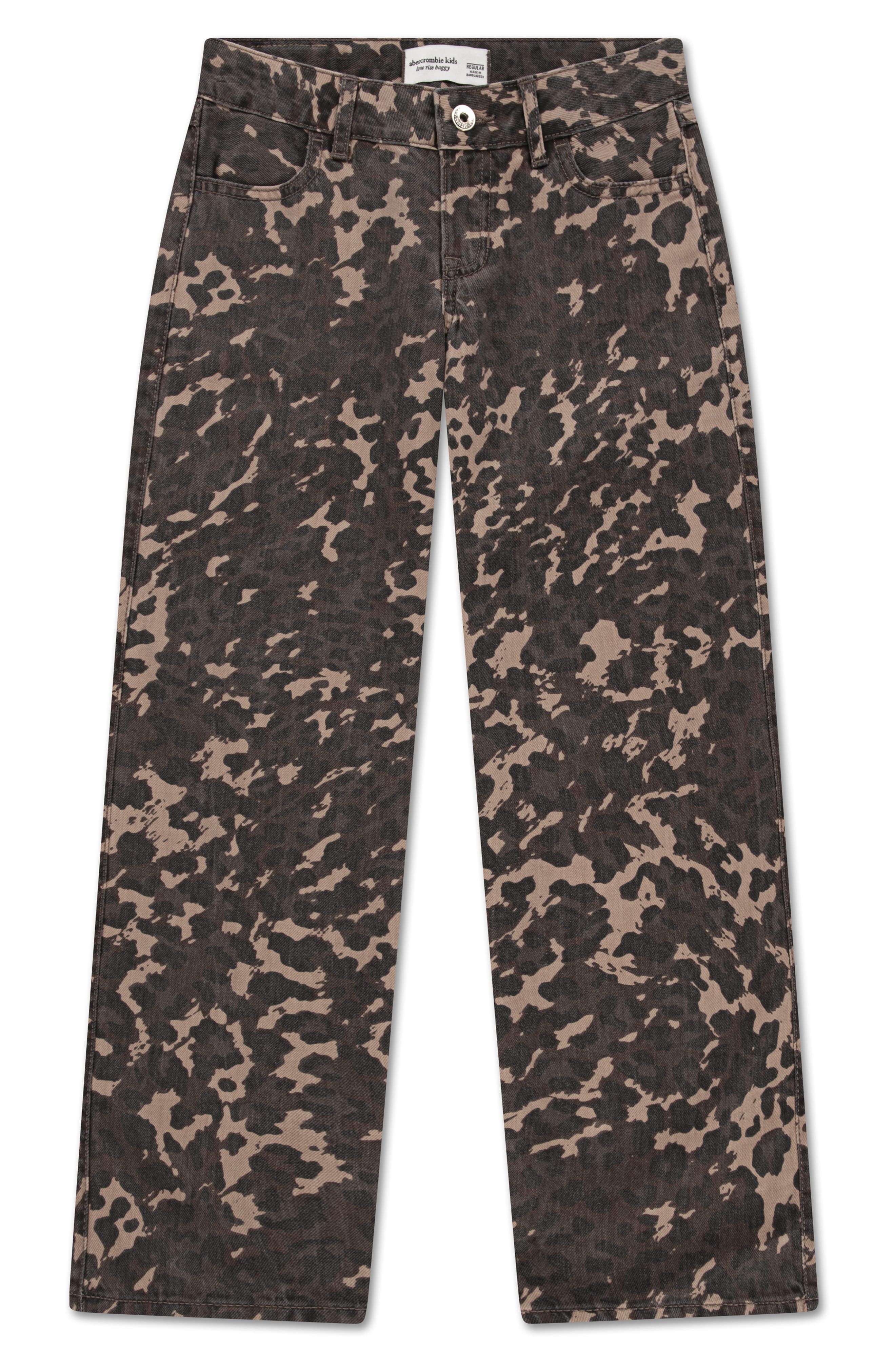 abercrombie kids Kids' Print Low Rise Baggy Jeans