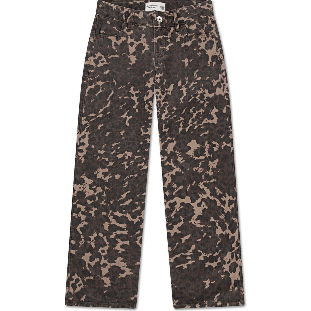 Abercrombie Kids Kids' Print Low Rise Baggy Jeans In Multi