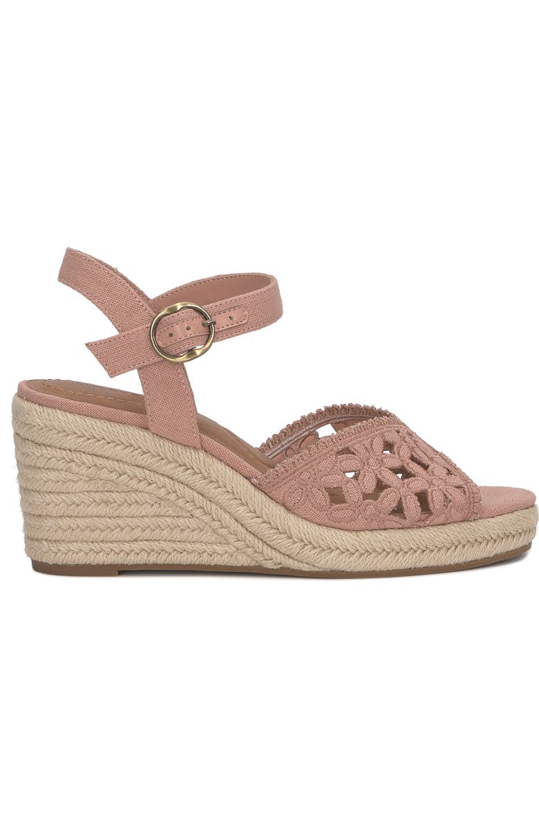 Lucky Brand Coyna Espadrille Ankle Strap Platform Wedge Sandal, Alternate, color, Bellini Linen