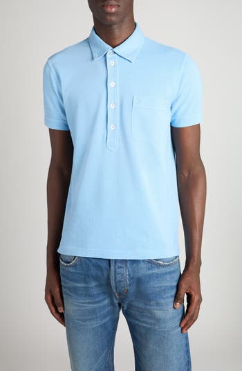 TOM FORD Lyocell & Cotton Piqué Polo | Nordstrom