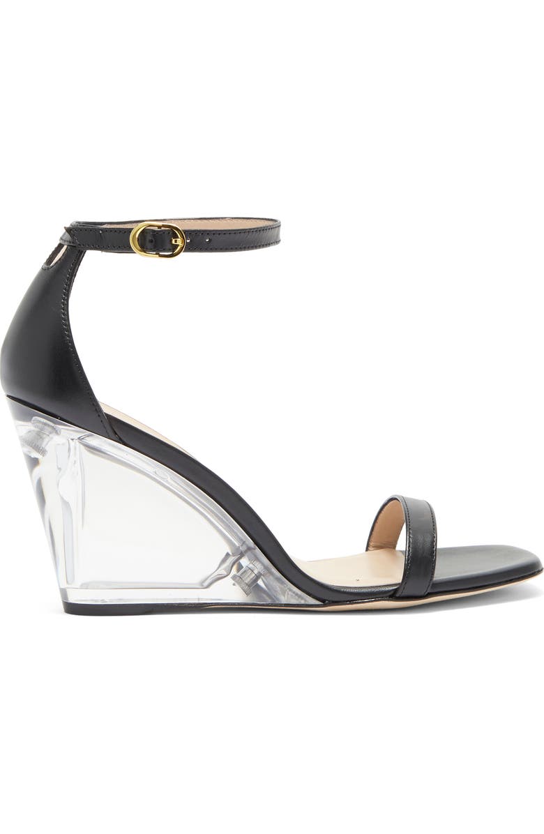 Stuart Weitzman Lucite Wedge Sandal, Alternate, color,