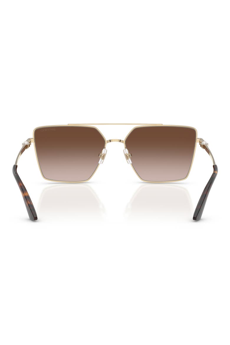 Joss 58mm Gradient Square Sunglasses, Alternate, color, PALE GOLD / BROWN GRADIENT