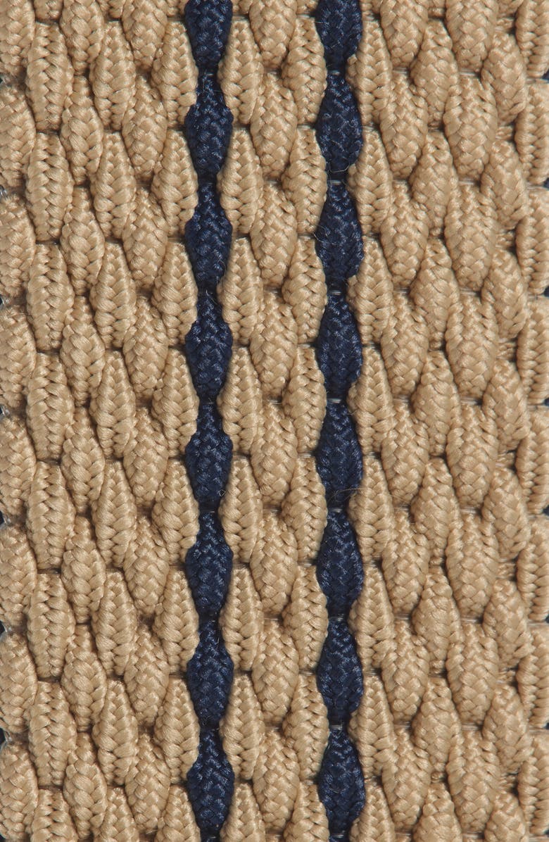Cole Haan Stripe Reversible Stretch Woven Belt, Alternate, color, Khaki/ Navy