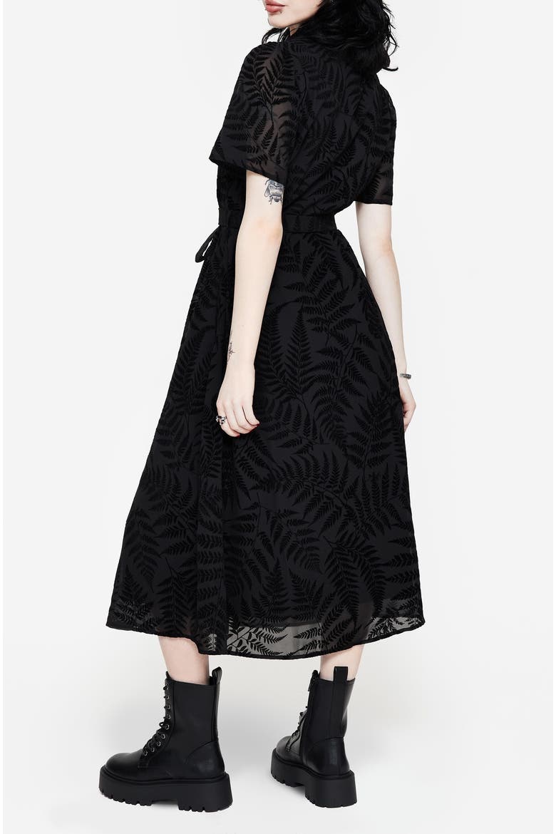 Lunafern Fern Midi Shirt Dress, Alternate, color, Black