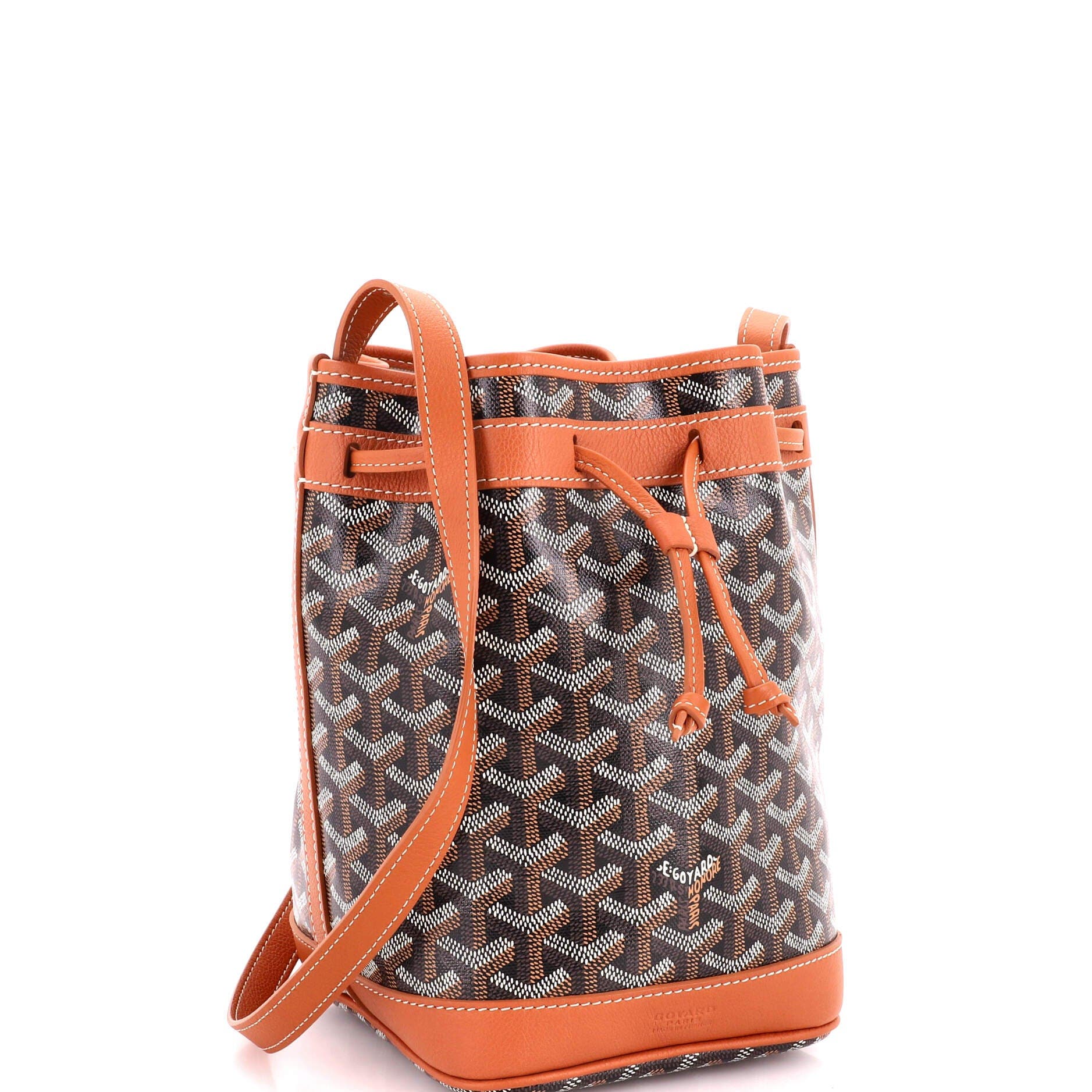Petit Flot Bucket Bag Coated Canvas PM, Alternate, color, Brown