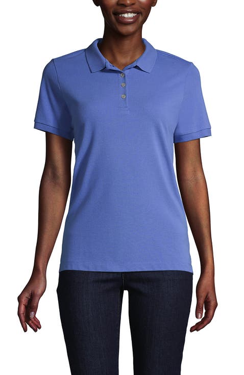 School Uniform  Banded Short Sleeve Fem Fit Mesh Polo