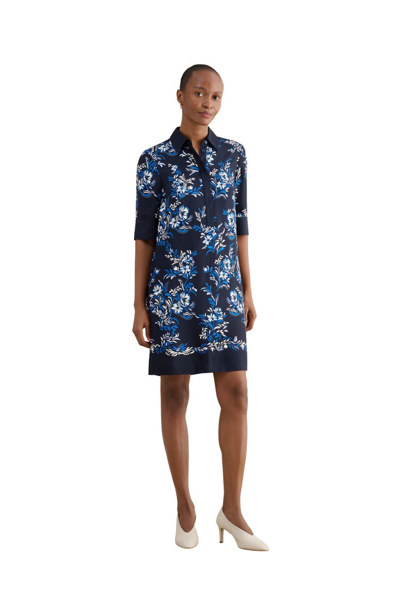 HOBBS LONDON Marciella Dress, Main, color, Navy Multi