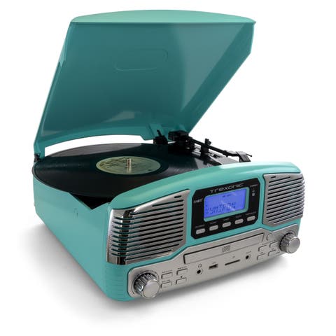 Retro Wireless Bluetooth, Record and CD Player