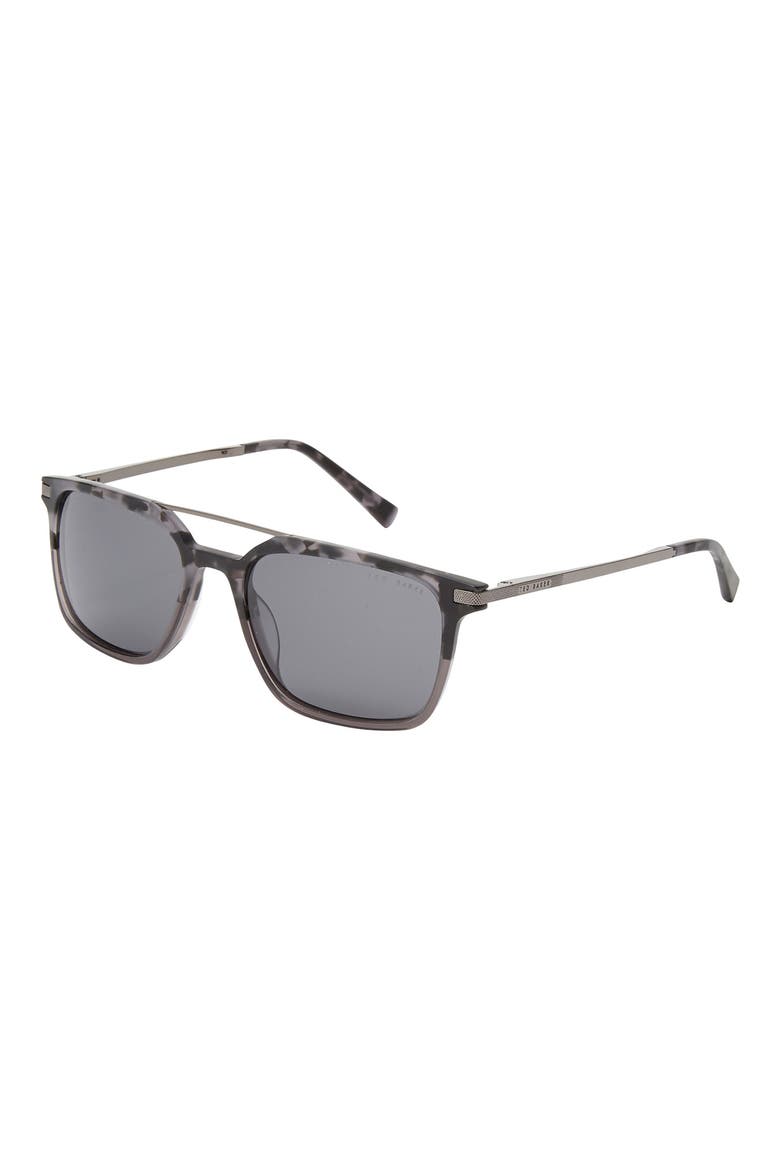 56mm Polarized Square Sunglasses, Alternate, color, GREY TORTOISE