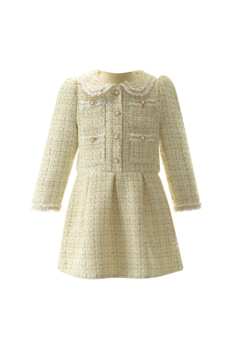 Tweed Dress, Main, color, Beige