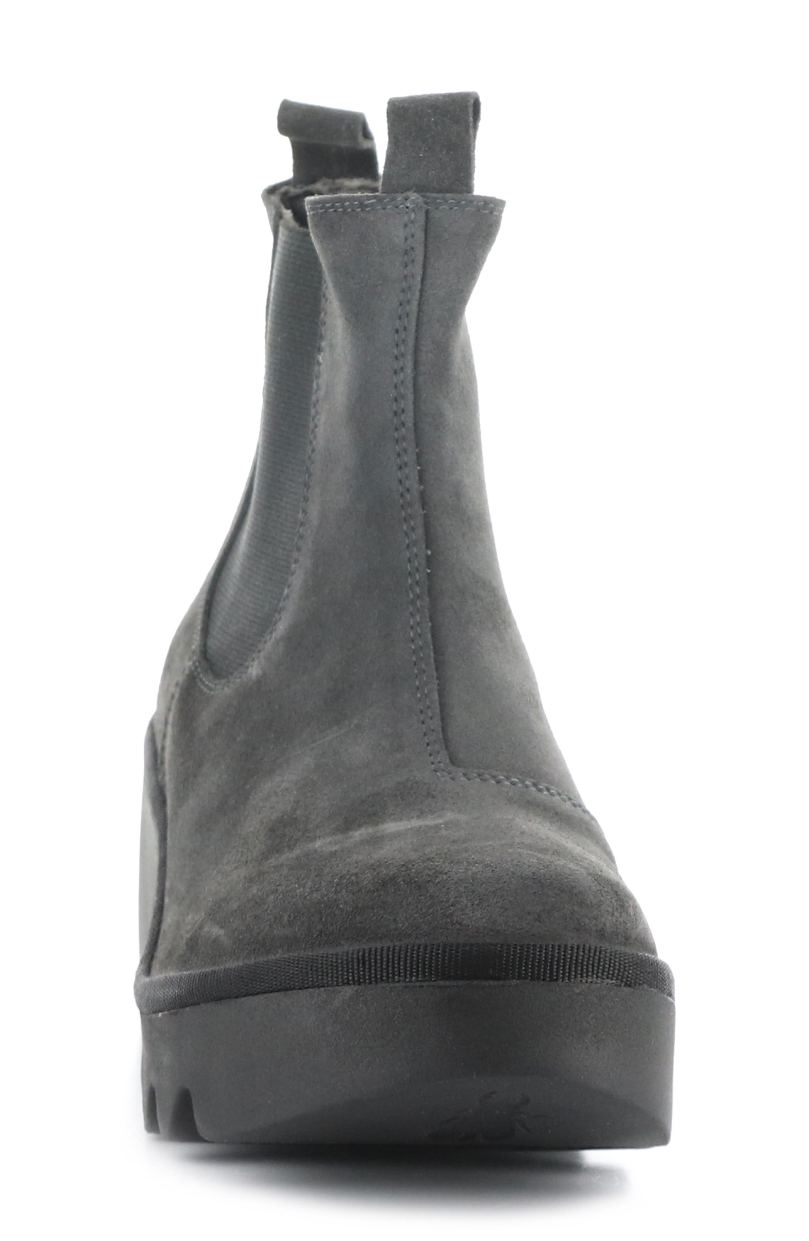 Fly London Trig Platform Chelsea Boot, Alternate, color, Diesel Oil Suede