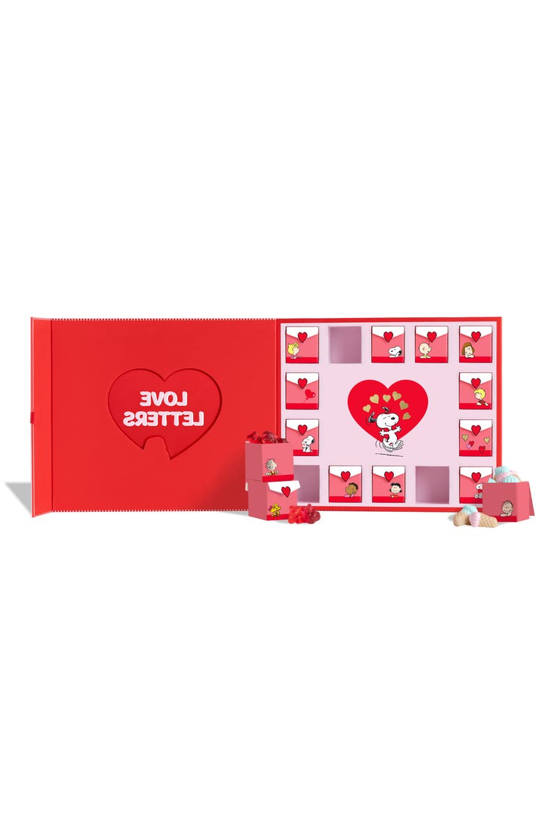 sugarfina x Peanuts<sup
™</sup
 Love Letters Candy Tasting Collection Box, Main, color, 