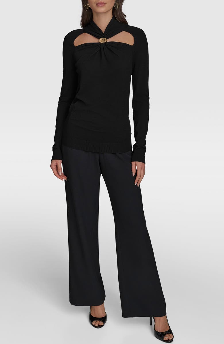 Donna Karan New York Cutout Sweater, Alternate, color, 