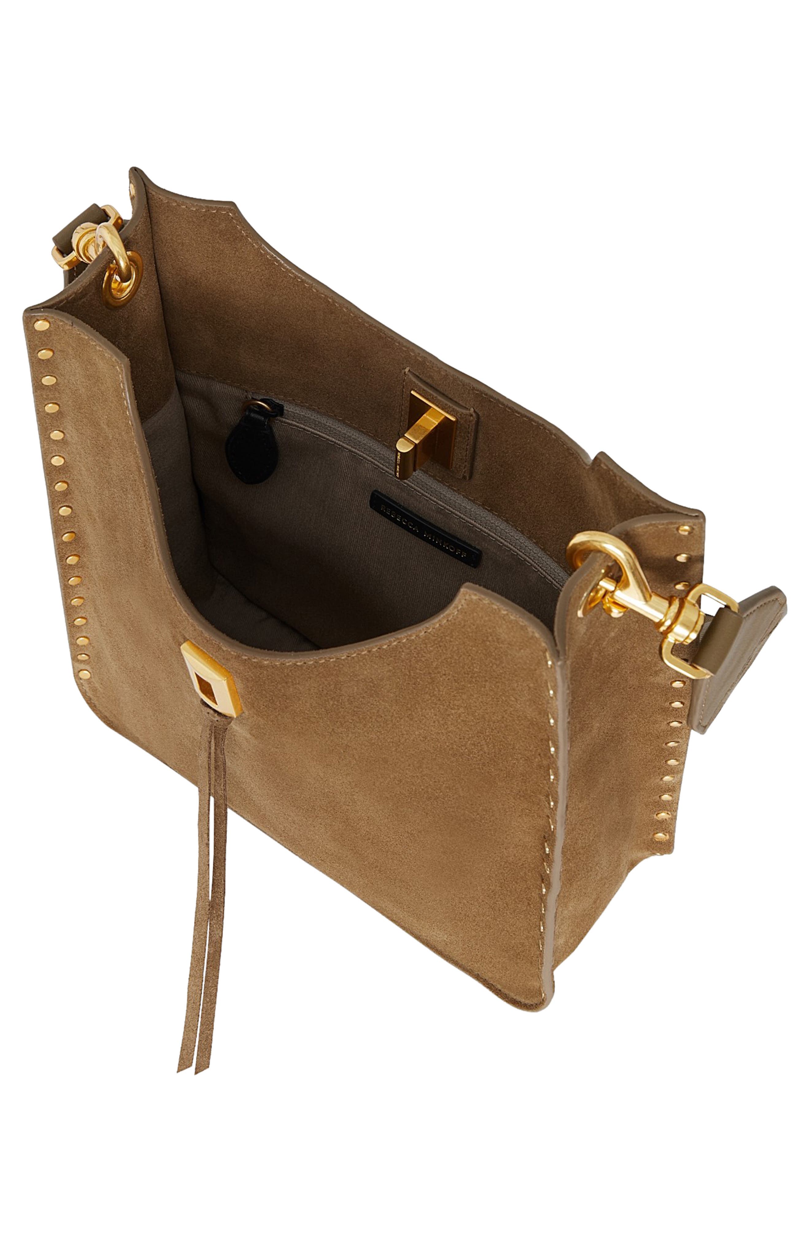 Rebecca Minkoff Medium Darren Feed Crossbody Bag, Alternate, color, Praline