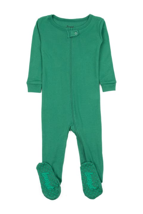 Footed Cotton Pajamas Matching Family Coordinated Solid Colors
