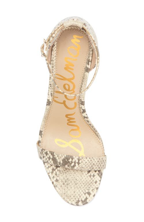 Sam Edelman Patti Ankle Strap Sandal In Roccia
