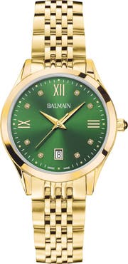 Balmain Classic R Diamond Bracelet Watch, 34mm