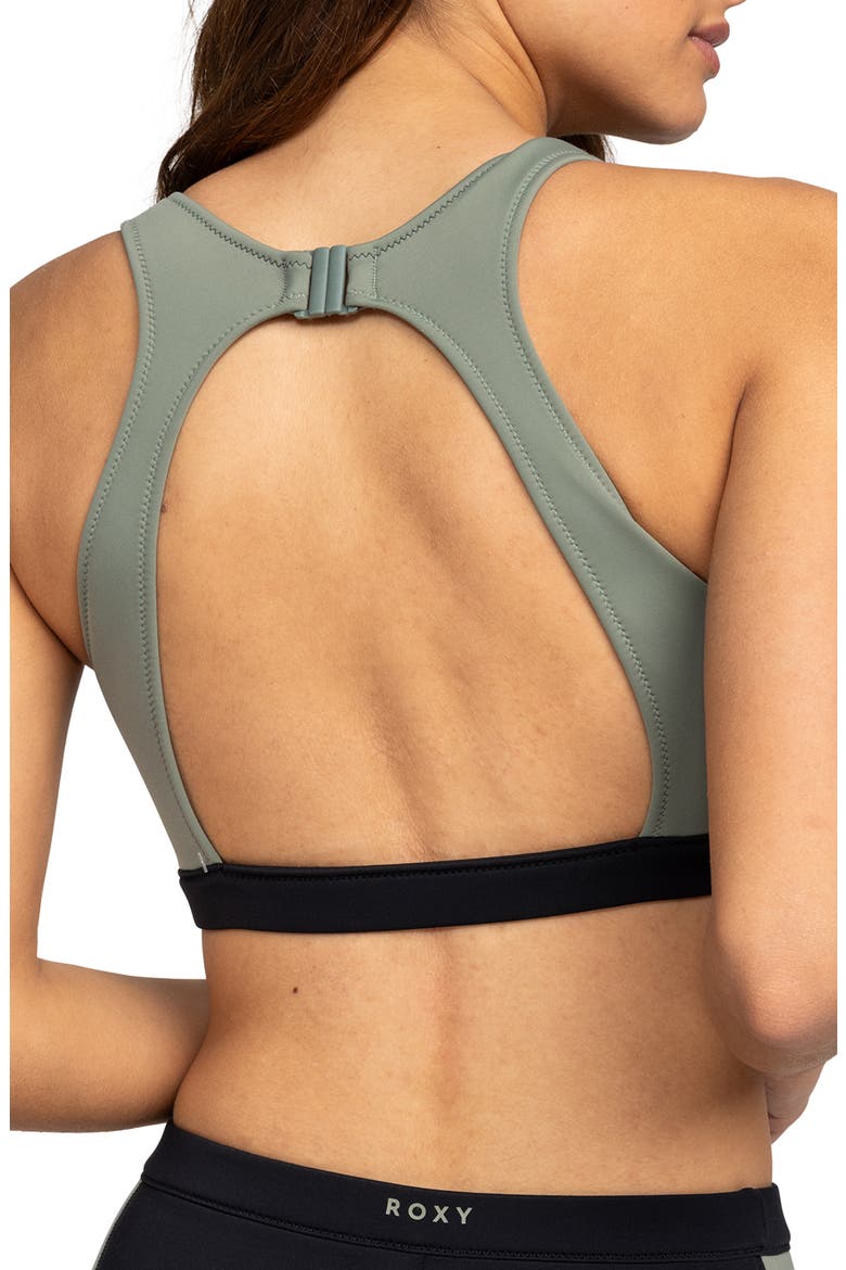 Pro Colorblock Bikini Top, Alternate, color, ANTHRACITE