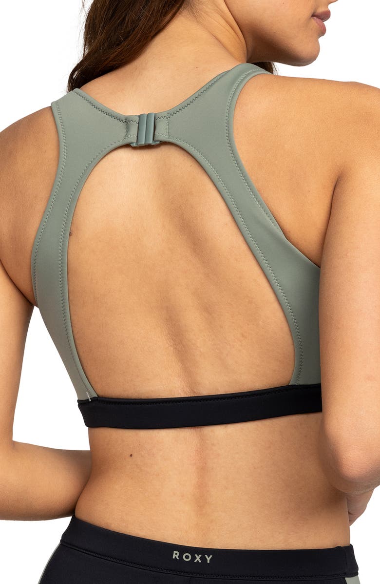 Roxy Pro Colorblock Bikini Top, Alternate, color, 