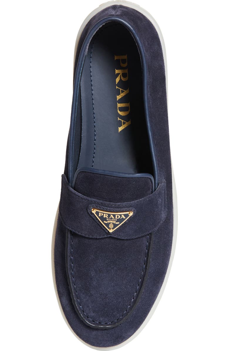 Prada Saint Tropez Loafer, Alternate, color, Bleu