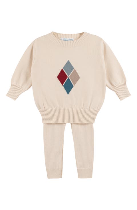 Argyle Sweater & Rib Pants Set (Baby)